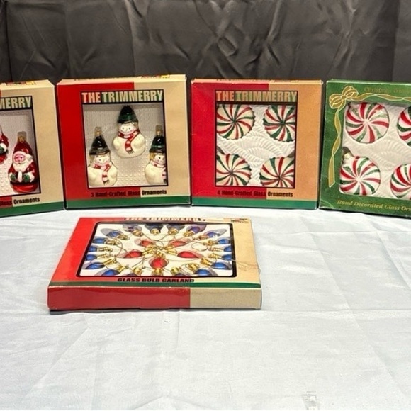 VINTAGE Holiday Glass Ornament Sets